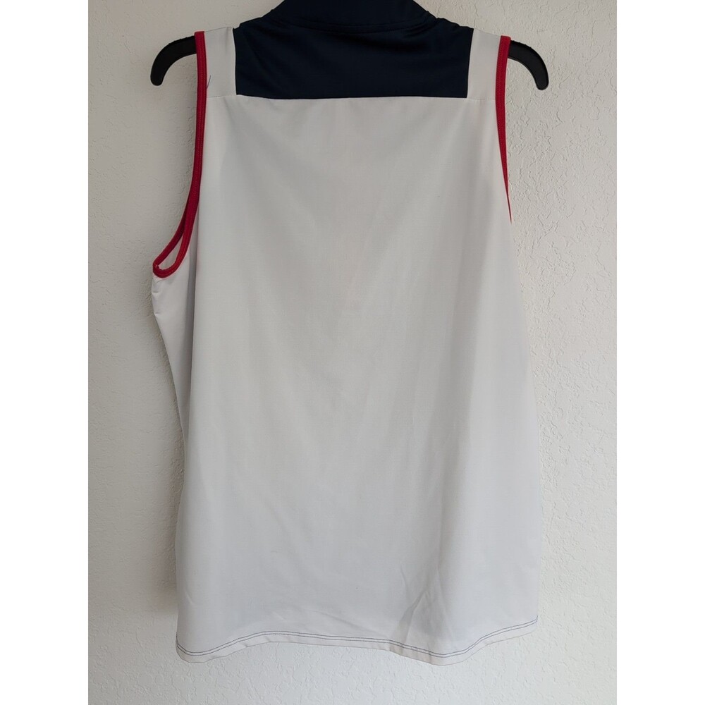 Adidas Golf Sleeveless Quarter-Zip Top Navy White XL Doral Hills - Picture 6 of 6